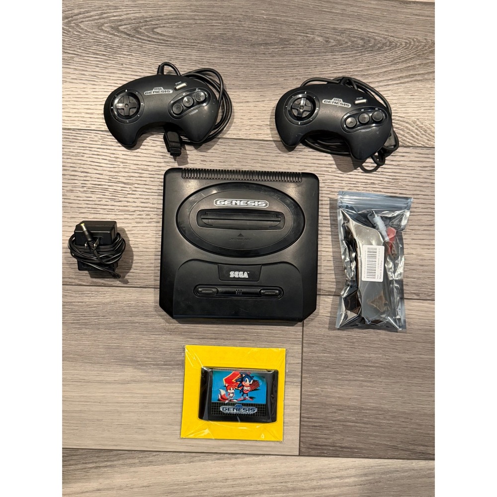 Sega Genesis Model 2 Console Bundle with 2 Controllers and Sonic 2 Game